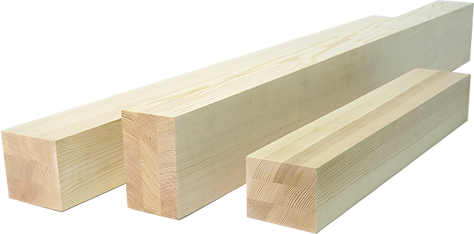 Клееный брус (лиственница) 80x80мм 2-6м Сорт Экстра